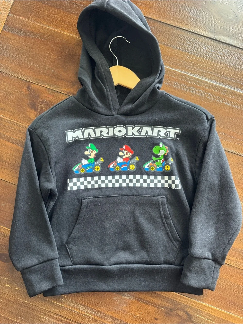 Kids Black Hooded Sweatshirt